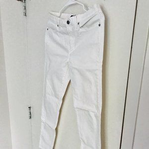 White ankle jeans